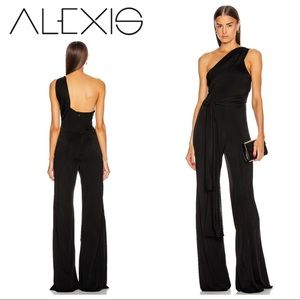 ALEXIS Parson Front Tie One-Shoulder Jumpsuit